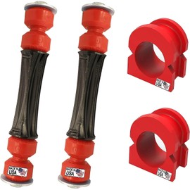 Suspension Dudes 4PC Front Sway Bar Stabilizer Link Kit + CODE RED EXTREME Bushing Kit FITS Escalade, Silverado, Avalanche, Suburban, Tahoe, Sierra, Yukon, 2007-2020 K700538 K200222 36MM Bar