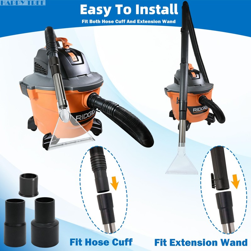 Happy Tree Universal Fit All Brands' Shop Vacs with 2-1/2"&1-7/8"&1-1/4"