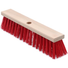 Street broom 32.5 cm, Elaston, flat wood, fleet broom, industrial broom, workshop broom, broom for coarse dirt and snow, without handle