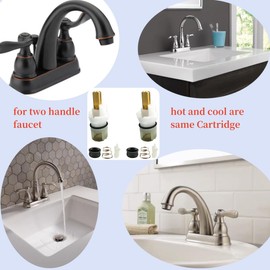 RP25513 Faucet Stem Assembly Repair Kit Replacement For Delta Two Handle Faucet RP24096 cartridge RP4993 Seat and Spring RP24097,for Bathroom Kitchen Lavatory ， 2 pack