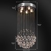 CLAIRDAI Crystal Chandeliers Modern Crystal Round Raindrop Chandelier Lighting Flush