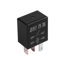 Sarini 2 Pack 4 Pin 12V Relay, 30A Multi-Purpose Automotive Relay, Normally Open, Automatic, Black
