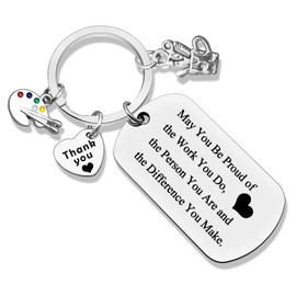 Art Lover Gift Artist Key ring Art Teacher Appreciation Gifts Artist Gift Painter Gift Paint Palette Charms Painters Christmas Graduation Key ring Gift for Art Teacher/Art Student/Artist/Painter