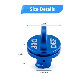 Wsays Blue Magnetic Aluminum Diesel Exhaust Fluid Cap/DEF Cap Compatible with Dodge Ram Cummins EcoDiesel 1500/2500/3500/4500/5500 2013-2023 3.0L 6.7L Diesel, 5.7L 6.4L Gas Replace OEM Part 68145555