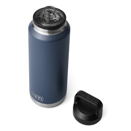 YETI Rambler Bottle Chug, Vaccum Insulated Stainless Steel Bottle with Chug Cap, Navy, 46 oz (1.4 L)