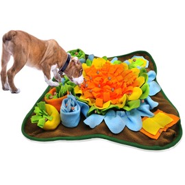 Alibuy Dogs Snuffle Mat Pet Feeding Mats Puppy Sniffing Pad,Cat Doggies Interactive Puzzle Toys for Multiple Breeds Encourages Natural Foraging Skills,Training and Stress Release (Orange)