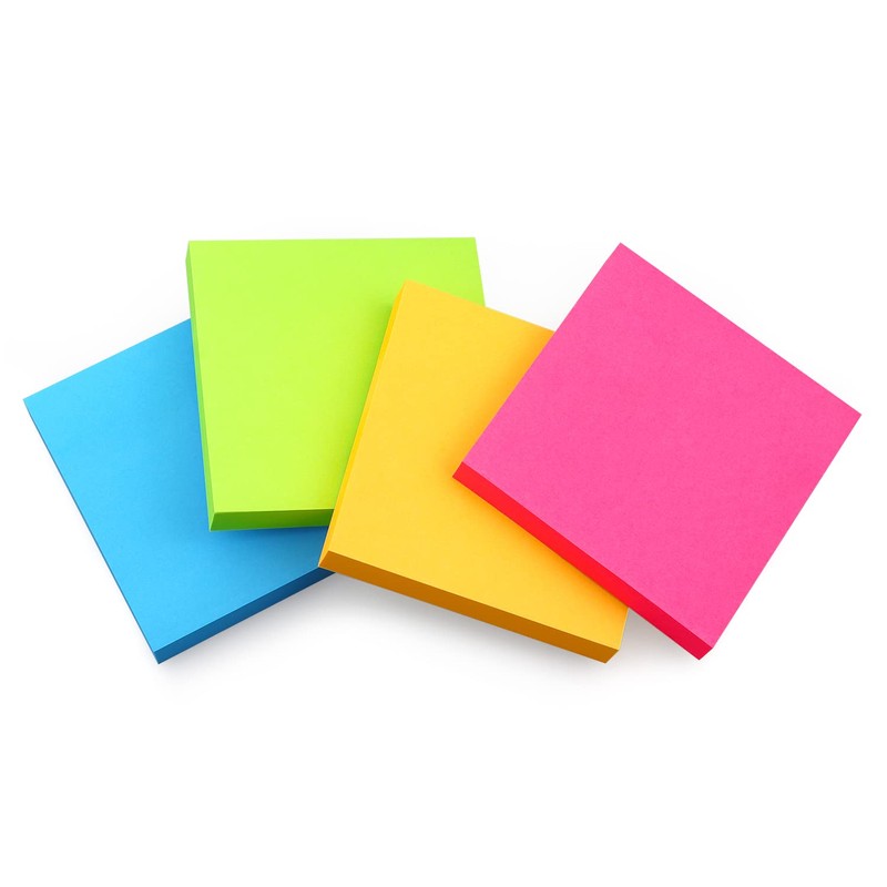 Sticky Notes 3x3 Self-Stick Notes Bright Colors Sticky Notes 4