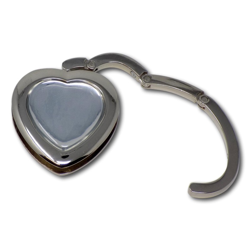 Minder Bag Hanger Foldable Heart Shaped Safety Security Hook Holder