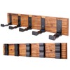 TONGNENGLIU Modern Wall Mounted Coat Rack, Floating Rack with Retractable