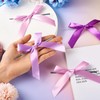 Elecrelive 30Pcs Purple Ribbon Bows Mini Christmas Bows Tiny Bows