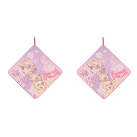 Marushin 2076067100 Loop Towel, Set of 2, Rapunzel on the Tower, Blue Me Color, Kindergarten, School Entrance Preparation, Kindergarten, Elementary School, Boys and Girls