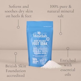 Westlab Dead Sea Foot Soak 450g - Dry Cracked Heels & Hard Rough Skin.
