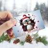 TRIOSK Fridge Magnets 3D Illusion Christmas Magnet Penguin with Saying