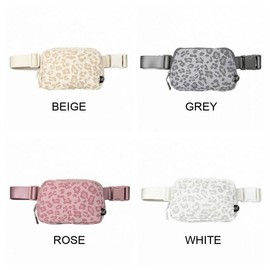 CC Leopard Pattern Belt Bag Fanny Pack - Color: White