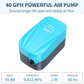 Pawfly Aquarium Air Pump with Nano Bio Sponge Filter Kit Air Control Valve Airline Tubing and Check Valve Accessories for 3-10 Gallon Small Fish Tank