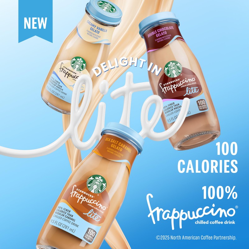 Starbucks Frappuccino Lite, Sea Salt Caramel Gelato, 9.5 Fl Oz