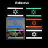 1Pc Green Israel Flag Reflective Patch Tactical Israeli IL Military