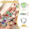 PATIKIL 20PCS Heart Rhinestones, Sew on Rhinestones Buttons Crystal Heart