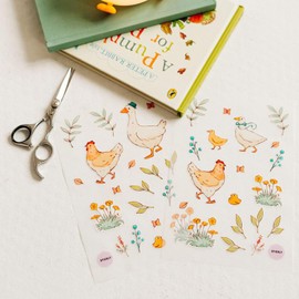 Iron-On Transfers Farm Set, 2 Sides, A5 with Non-Woven Ironing for Ironing, Decoration, Clothing Repair, Repair Kit Patches for Children
