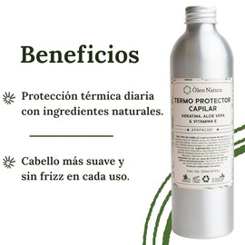 Eco Refill Termo Protector Capilar  Rinde 3 Frascos de 80ml  Keratina, Aloe Vera y Vitamina E  Anti Frizz, Hidratacin y Brillo Natural  Sin Parabenos 