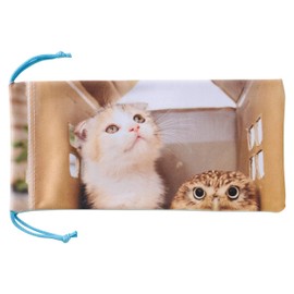 Megan Kenta Igarashi "Flying Cat" Series Owl and Cat Glasses Case