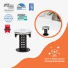 SinkShroom Chrome Edition Revolutionary Bathroom Sink Drain Protector Hair Catcher,