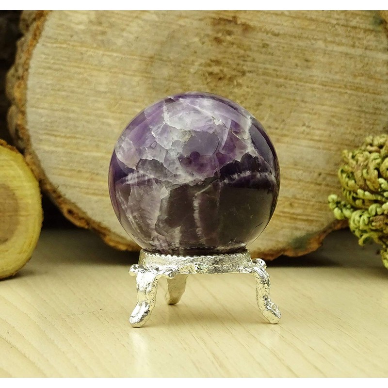 Reikiera Crystal Healing Amethyst Stone Ball Natural Gemstone Sphere With