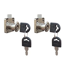 VictorsHome Cam Drawer Lock - 5/8"(16mm) Bore 7/8”(21mm) Cylinder Length Chrome for Office Desk Cabinet Door Keyed Alike 2pcs