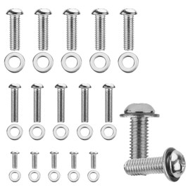30pcs TV Mounting Screws Kit, Universal TV Mounting Hardware Kit Steel M4 M6 M8 Wall Mount Screws & Spacers Bolts Accessories for Monitor Bracket Fixing