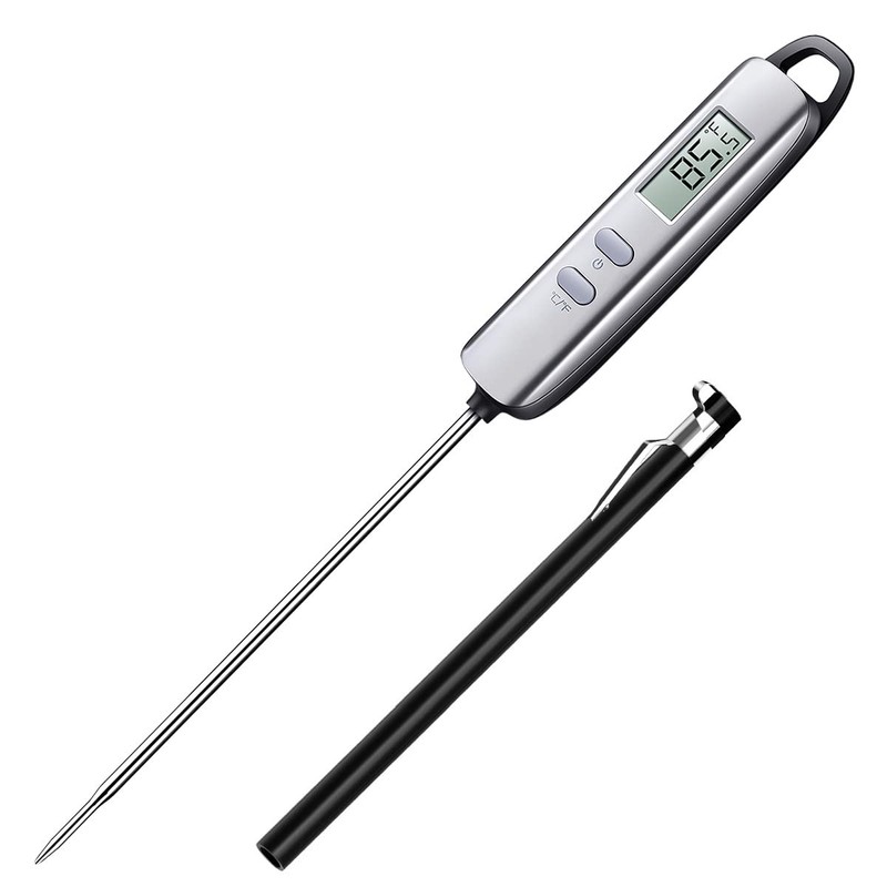 ANSTA Super Fast Meat Thermometer Silver Instant Read Digital with