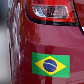 3x5 Brazil Flag Sticker 3-Pack Made with Durable Waterproof Materials Brazil Sticker Brazilian Bumper Sticker Brazilian Flag Bumper Sticker Brazil Bumper Sticker Brazil
