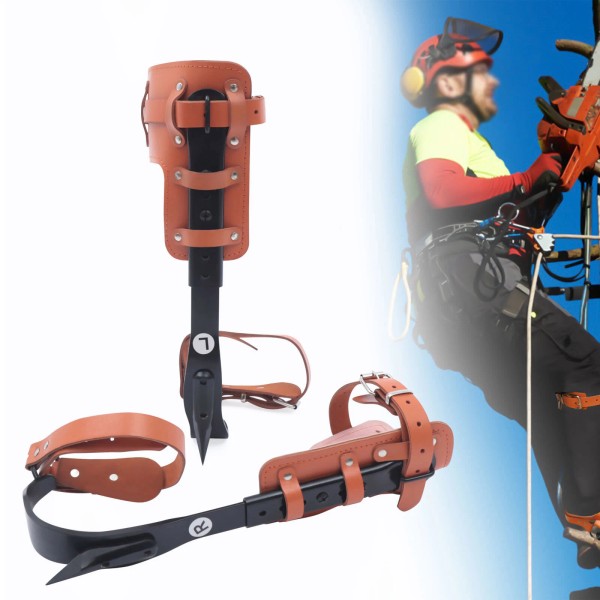 SENDERPICK Adjustable Tree Climbing Spike Set Pole Climbing Spurs Steel