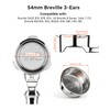 MUVNA 54mm Bottomless Portafilter, 3 Ears, Wood Grain Pattern, 16g