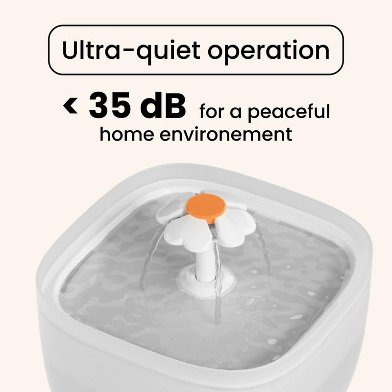 Noerden Pawquench Pet Water Fountain, Ultra Quiet, 2L Capacity