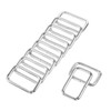 sourcing map Metal Rectangle Ring Buckles 38x20mm for Bags Belts