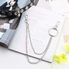 White Fang BT202 Leather Belt, Stylish, Chain, Key Ring, Carabiner,