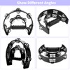 Double Row Tambourine Half Moon Tambourine Musical Instrument for Adults,