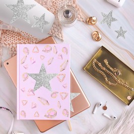 Star Rhinestone Decals, 4PCS Crystal Rhinestone Stickers with Self-Adhesive Backing for Christmas Decor Cars Window Gift Box Clothing Hats