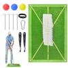 Feestars Golf Practice Mat with Traces, 45% More Hitting Area,