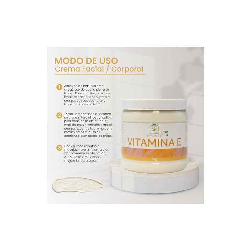 Productos Mart Mexico Crema Vitamina E Anti-Envejecimiento Con Filtro Solar