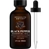 Brooklyn Botany Black Pepper Essential Oil - 100% Pure and Natural - Premium Grade Oil with Dropper - for Aromatherapy and Diffuser - 1 Fl Oz