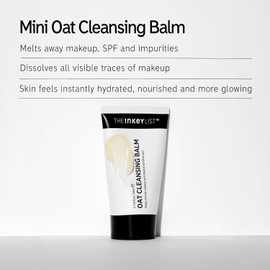 The INKEY List Mini Bálsamo Limpiador de Avena, Bálsamo Rico que Elimina el Maquillaje e Impurezas, Reduce el Enrojecimiento, Tamaño de Viaje, 50 ml