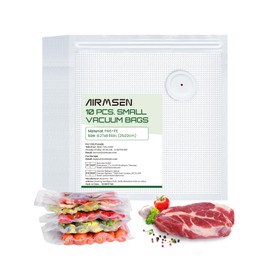 AIRMSEN Fresh & Save Vacuum Bag Set, 10-Piece Food Storage Set for Storage, Meal Prep or Sous Vide Cooking - 1.2 L (21 x 22 cm)