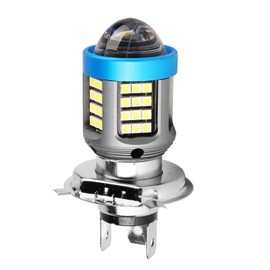 Bombilla LED de Alto Brillo para Faros Delanteros de Motocicleta, Bombillas de Luz Delantera de Motocicleta de Aleación de Aluminio de Visión Amplia, Estilo Fresco, Fuerte (H4)