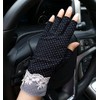AfinderJP Fingerless Gloves, Women's, Short Gloves, UV Protection, Thin, Breathable,