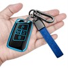 Sindeda for Volkswagen Key Fob Cover with Keychain Soft Full