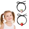 Strawberry Hair Ties for Baby Girls Toddler - 2Pcs Strawberry