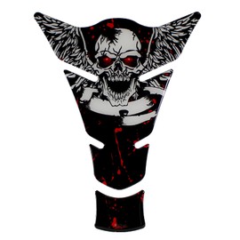 BIKE-label Tank Pad 3D Motorcycle Sticker Tank Protection Paint Protection Bloodskull X504115VA