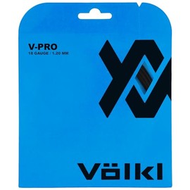 VOLKL V-Pro | Cuerda de raqueta de tenis | Durabilidad y sensación firme | Cuerda de copolímero suave (negro, V20103_18G, juego)