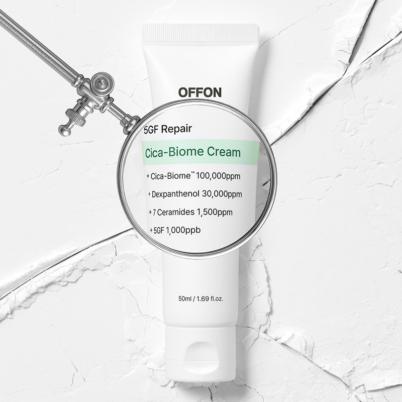 Off-On 5EGF Cica Dexpanthenol Moisturizing Cream Centella asiatica, deep drying
